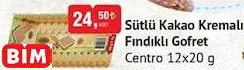 CENTRO SÜTLÜ KAKAO KREMALI FINDIKLI GOFRET